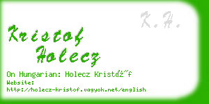 kristof holecz business card